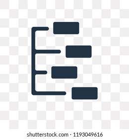 Hierarchical structure vector icon isolated on transparent background, Hierarchical structure transparency concept can be used web and mobile
