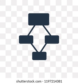Hierarchical structure vector icon isolated on transparent background, Hierarchical structure transparency concept can be used web and mobile
