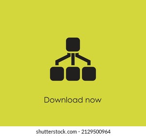 Hierarchy, Block chain vector icon. Editable stroke. Symbol in Line Art Style for Design, Presentation, Website or Apps Elements, Logo. Pixel vector graphics - Vector