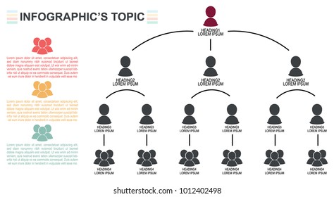 Hierarchy business infographic template. EPS10. For presentation and web graphic.