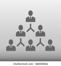 Hierarchy Businessman Vector Icon Illustration