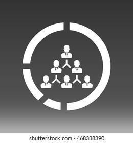 Hierarchy Businessman Vector Icon Illustration