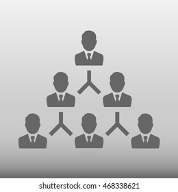 Hierarchy Businessman Vector Icon Illustration