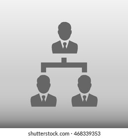 Hierarchy Businessman Vector Icon Illustration