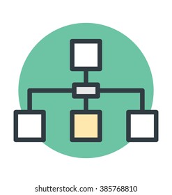 Hierarchy Colored Vector Icon Colored Vector Illustration