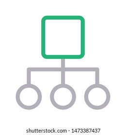 hierarchy colour line vector icon