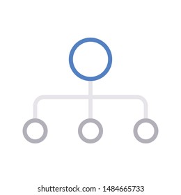 hierarchy colour line vector icon