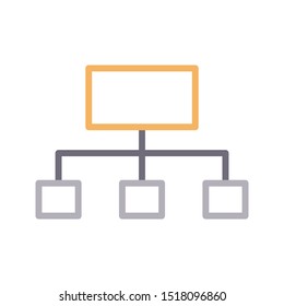 hierarchy colour line vector icon