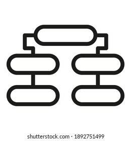 Hierarchy community icon. Outline hierarchy community vector icon for web design isolated on white background