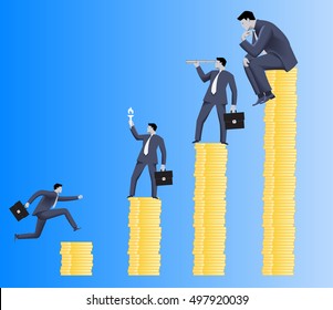 Hierarchy Concept Different Business Roles On Stock Vector (Royalty ...