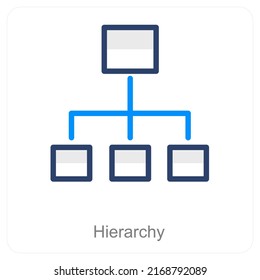 Hierarchy And Connection Icon Concept