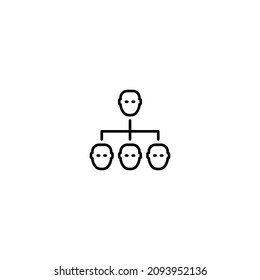 hierarchy editable stroke icon, business icon vector eps 10