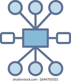 Hierarchy Filled Blue Tone Icon
