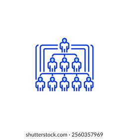 Hierarchy Filled Line Icon. linear style sign for mobile concept and web design. Outline vector icon. Symbol, logo illustration