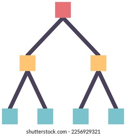 icono de estilo plano jerárquico para ui, ux, web, app, folleto, folleto y diseño de presentaciones, etc.