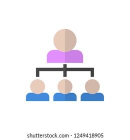 hierarchy flat vector icon