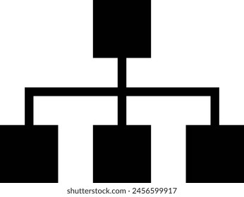 Hierarchy flat vector icon. Segregation of work