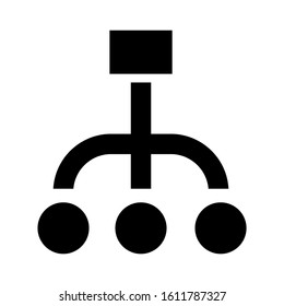 hierarchy flow icon isolated sign symbol vector illustration - high quality black style vector icons
