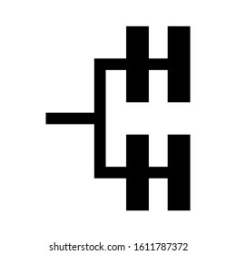 hierarchy flow icon isolated sign symbol vector illustration - high quality black style vector icons
