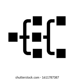 hierarchy flow icon isolated sign symbol vector illustration - high quality black style vector icons
