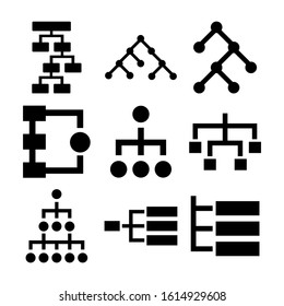 hierarchy flow icon isolated sign symbol vector illustration - Collection of high quality black style vector icons
