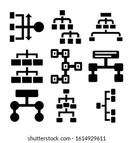 hierarchy flow icon isolated sign symbol vector illustration - Collection of high quality black style vector icons
