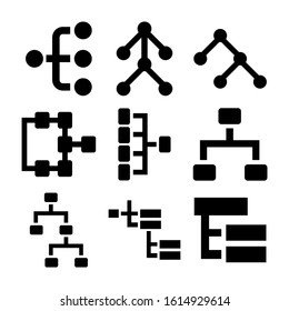 hierarchy flow icon isolated sign symbol vector illustration - Collection of high quality black style vector icons
