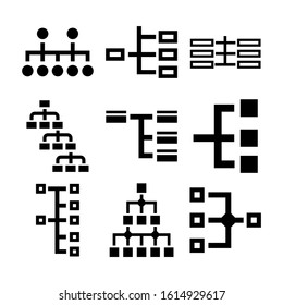 hierarchy flow icon isolated sign symbol vector illustration - Collection of high quality black style vector icons
