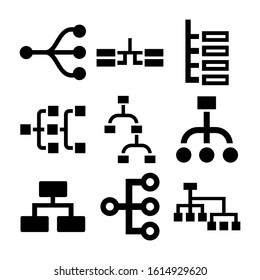 hierarchy flow icon isolated sign symbol vector illustration - Collection of high quality black style vector icons
