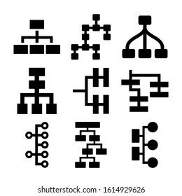 hierarchy flow icon isolated sign symbol vector illustration - Collection of high quality black style vector icons
