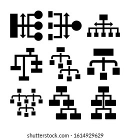 hierarchy flow icon isolated sign symbol vector illustration - Collection of high quality black style vector icons
