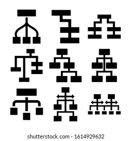 hierarchy flow icon isolated sign symbol vector illustration - Collection of high quality black style vector icons
