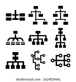 hierarchy flow icon isolated sign symbol vector illustration - Collection of high quality black style vector icons
