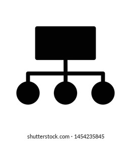 hierarchy glyph flat vector icon