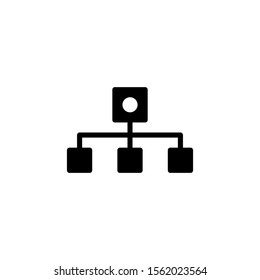Hierarchy glyph icon black and white