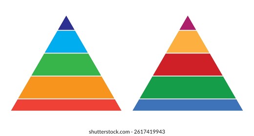 Hierarchy of human needs with icons. vector illustration