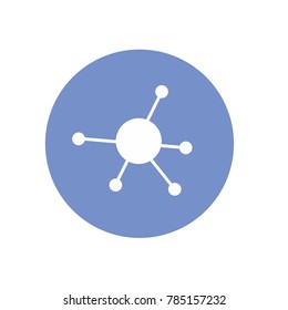 Hierarchy icon. Business connection. Network icon. Sign symbol  vector blue