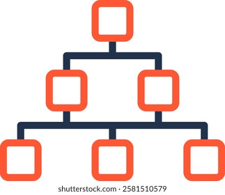 Hierarchy Icon Color Line Vector Illustration