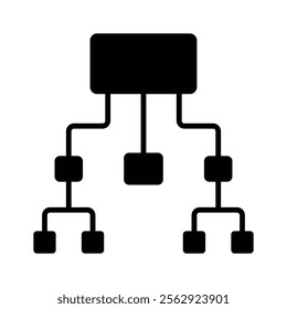 Hierarchy icon design, flowchart vector, workflow icon