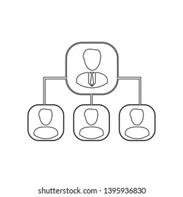 Hierarchy icon. Element of HR for mobile concept and web apps icon. Outline, thin line icon for website design and development, app development