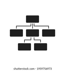 Hierarchy icon flat vector illustration