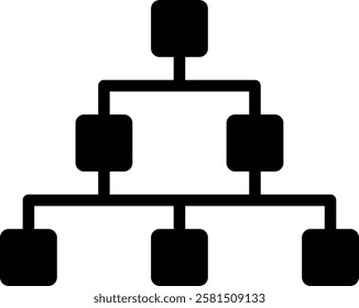 Hierarchy Icon Glyph Vector Illustration