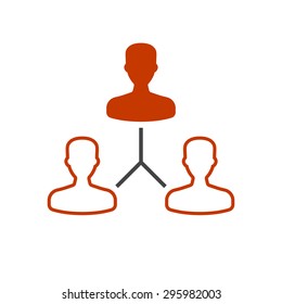 Hierarchy icon. Human connection symbol.