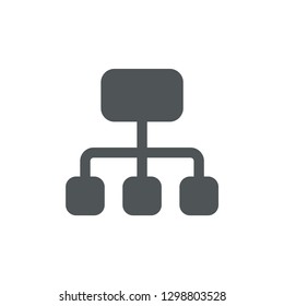 Hierarchy icon isolated on white background. Organization symbol modern, simple, vector, icon for website design, mobile app, ui. Vector Illustration