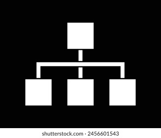 icono de jerarquía, aislado, fondo blanco