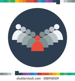 Hierarchy icon, leadership icon, business icon.