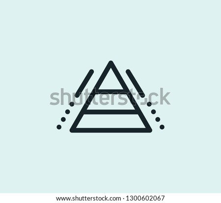 Hierarchy icon line isolated on clean background. Hierarchy icon concept drawing icon line in modern style. Vector illustration for your web mobile logo app UI design.