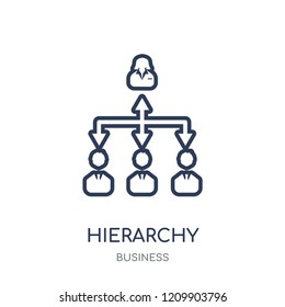 Hierarchy icon. Hierarchy linear symbol design from Business collection. Simple outline element vector illustration on white background.