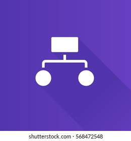 Hierarchy icon in Metro user interface color style. Office management structure
