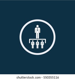 Hierarchy icon. Network icon.